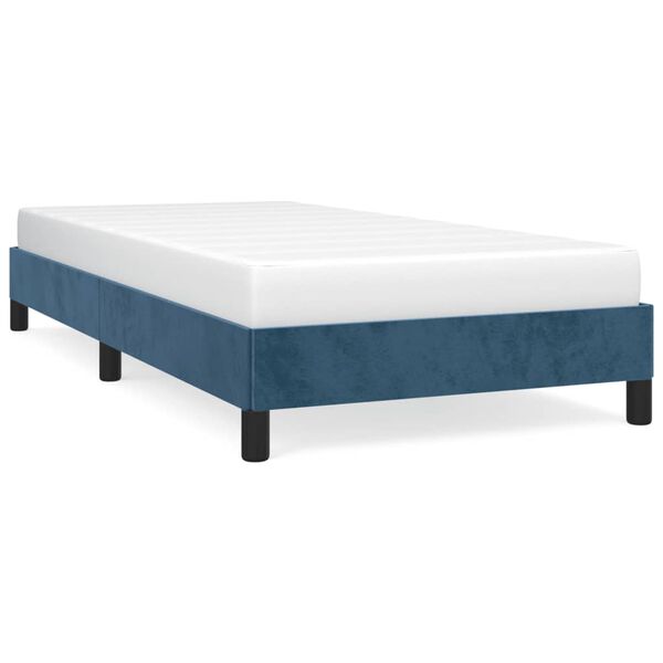 vidaXL Bedframe zonder matras 90x190 cm fluweel donkerblauw