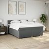 vidaXL Boxspring met matras stof donkergrijs 180x200 cm