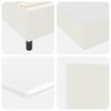 vidaXL Boxspring bed Cr&egrave;me en Wit 203 x 100 x 88 cm Katoenen stof