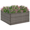 vidaXL Plantenbak 80x80x40 cm poly rattan grijs