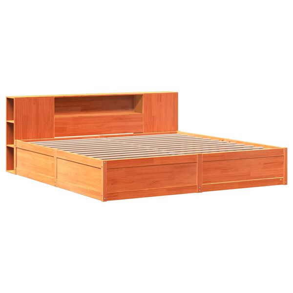 vidaXL Bedframe zonder matras massief grenenhout wasbruin 180x200 cm