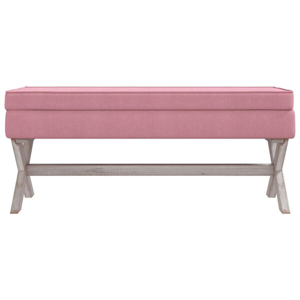 vidaXL Opbergkruk 110x45x49 cm fluweel roze