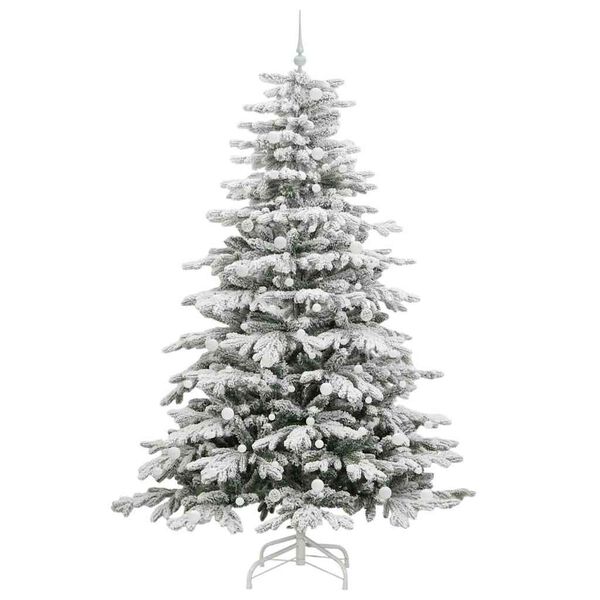 vidaXL Kunstmatige Inklapbare Kerstboom Wit 240 cm PE en PVC