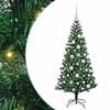 vidaXL Kunstmatig Voorverlicht Kerstboom Groen 120 cm PVC en Metaal