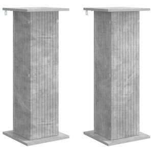 vidaXL Plantenstandaard 2 pcs Betongrijs 30,5 x 30 x 80,5 cm