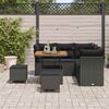 vidaXL Tuin Sofa Set 8 pcs Zwart Poly riet en gepoedercoat staal