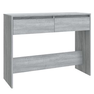 vidaXL Wandtafel 100x35x76,5 cm bewerkt hout grijs sonoma eikenkleurig