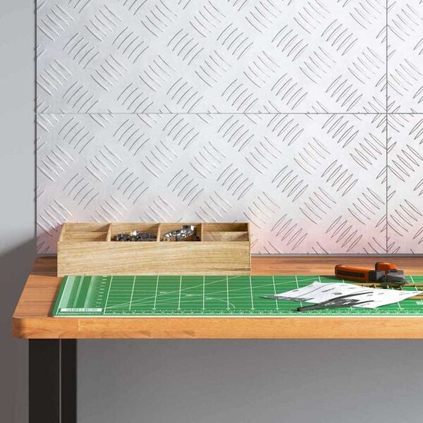 vidaXL Trap Tread Rechthoekig 4 pcs Zilver 50 x 20 cm Aluminium