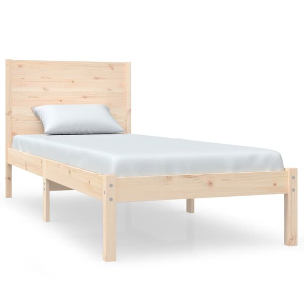 vidaXL Bedframe massief hout 75x190 cm