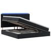 vidaXL LED Opslagbed met Matras Zwart 200 x 200 cm Fluweel