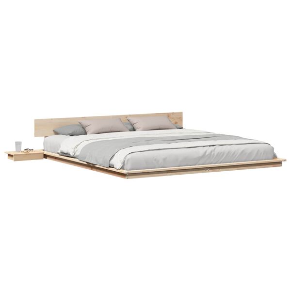 vidaXL Bedframe Bruin 200 x 200 cm Hout