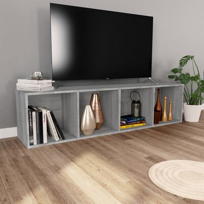 vidaXL Boekenkast / tv-meubel 36x30x143 cm grijs sonoma eikenkleurig