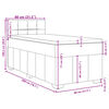 vidaXL Boxspring met matras stof cr&egrave;mekleurig 80x200 cm