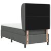 vidaXL Boxspring bed met matras Donkergrijs 90 x 200 cm Stof