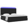 vidaXL Opbergbed met LED met matras met LED Zwart 200 x 200 cm Fluweel