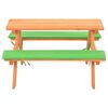 vidaXL Kinderpicknicktafel met banken 89x79x50 cm massief vurenhout