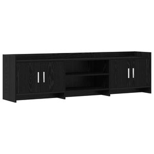 vidaXL TV-kast 168 x 33 x 47 cm Zwart eiken Bewerkt hout