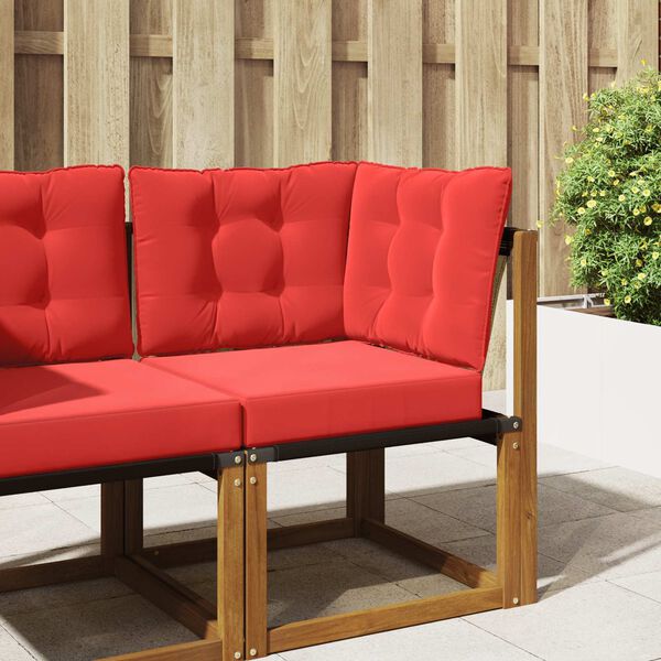 vidaXL Buiten bankkussen 3 pcs Rood Polyester