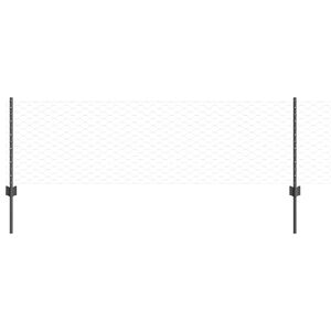 vidaXL zeshoekig gaasgek met palen 100 x 0,6 m PVC-Coated Staal Grijs