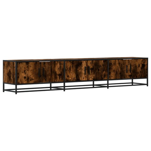 vidaXL Tv-meubel 210x35x41 cm bewerkt hout gerookt eikenkleurig