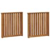 vidaXL Armleuningen 2 pcs Bruin 60 x 6 x 61 cm Bewerkt hout