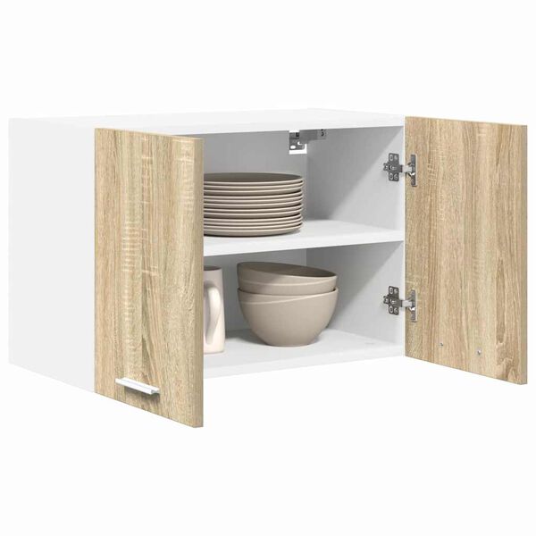 vidaXL Hangkast 2 pcs Sonoma Eik en Wit 60 x 31 x 40 cm Bewerkt hout