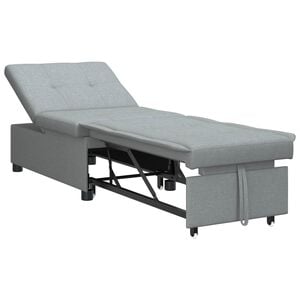 vidaXL Sofa Bed Lichtgrijs 194 x 67 x 37 cm Stof
