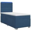 vidaXL Boxspringbed met matras met hoofdeinde Blauw 80 x 200 cm Stof