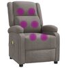 vidaXL Massagestoel stof taupe