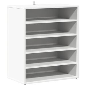 vidaXL Schoenenkast 60x35x70 cm bewerkt hout wit