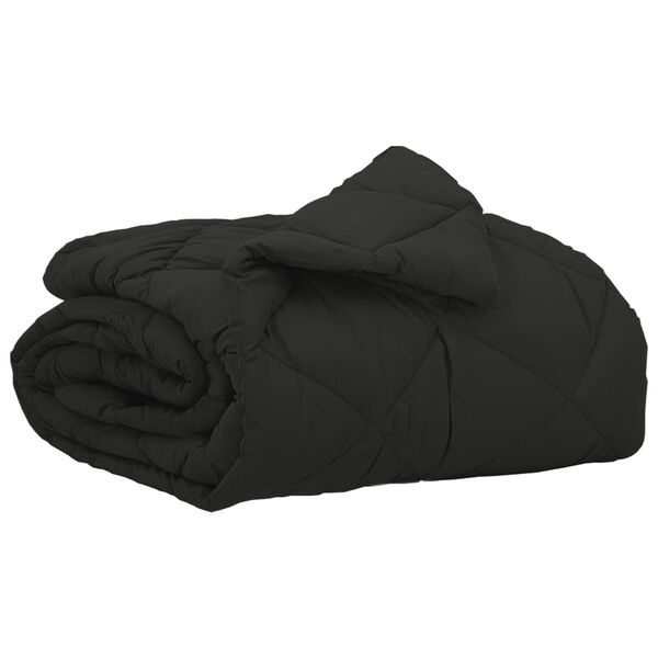 vidaXL Zomerdekbed Zwart 220 x 155 cm Microfiber