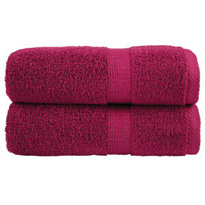 vidaXL Premium washandjes SOLUND 2 stuks Bordeaux 30x30cm 600 g/m&sup2;