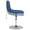 vidaXL Eetkamerstoelen 2 st draaibaar stof blauw