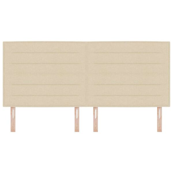 vidaXL Hoofdbord met hoofdeinde Cr&egrave;me 200 cm Nep Leer