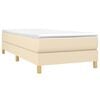 vidaXL Boxspring bed 90x190 cm stof cr&egrave;mekleurig