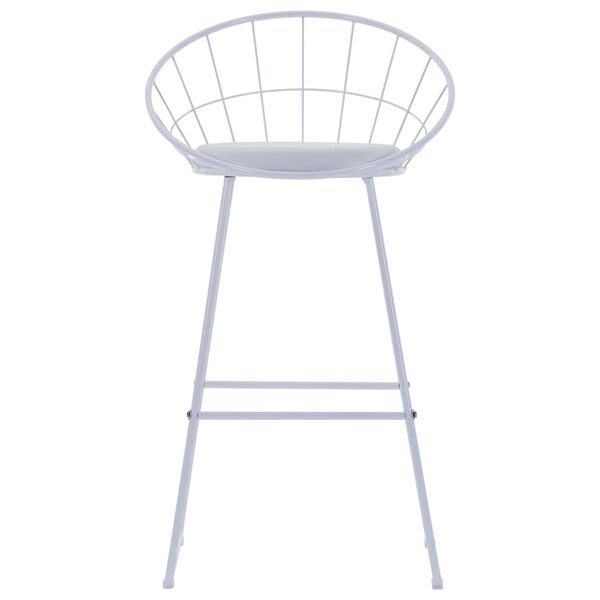 vidaXL Barstoelen 2 st kunstleer wit