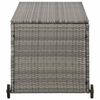 vidaXL Tuinbox 120x65x61 cm poly rattan lichtgrijs