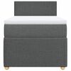 vidaXL Boxspring met matras stof donkergrijs 90x200 cm