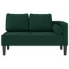 vidaXL Chaise longue met kussens fluweel donkergroen