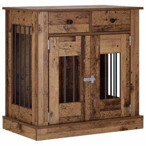 vidaXL Hond Bench Meubel Oud hout 80 x 47,5 x 80 cm Bewerkt hout