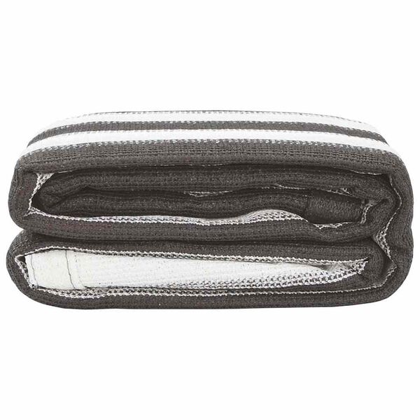 vidaXL Tenttapijt 400x400 cm HDPE antracietkleurig en wit