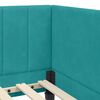 vidaXL Hoekbedframe met Matras met hoofdeinde 2 pcs Turquoise Fluweel