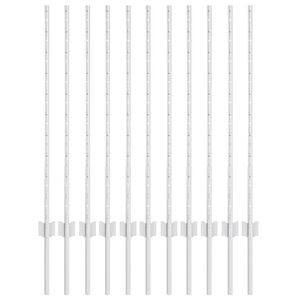 vidaXL Ingelaten hekpost 11 pcs Zilverkleurig 140 cm