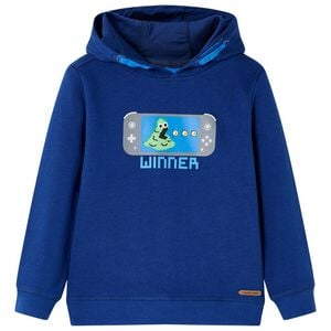 vidaXL Kindertrui met capuchon 104 donkerblauw
