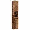 vidaXL Badkamerkastenset met plank 3 pcs Oud Hout Bewerkt hout