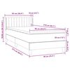 vidaXL Boxspring met matras fluweel donkergrijs 90x210 cm