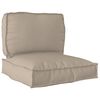 vidaXL Pallet Kussen Set 2 pcs Taupe Oxford Stof