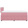 vidaXL Boxspring met matras fluweel roze 120x190 cm