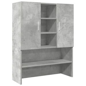 vidaXL Wasmachinekast 70,5x25,5x90 cm betongrijs