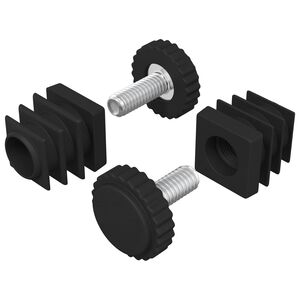 vidaXL Meubel Levelers Verstelbaar 2 st Zwart M6 PP